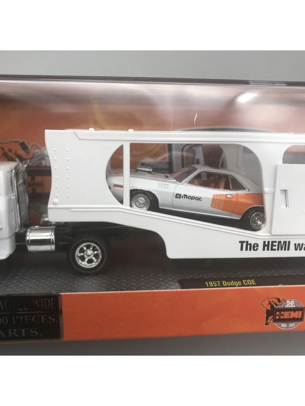 M2 Auto-Hauler 1957 Dodge COE 1971 Plymouth Hemi Cuda 50 Years Mopar Diecast